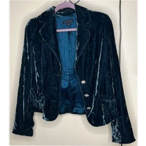 Banana Republic Teal Velvet Blazer